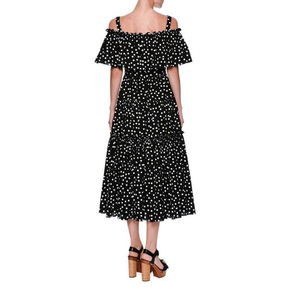 Dolce & Gabbana Runway Off-Shoulder Ruffled Polka Dot Dress IT 36, US 0 w/COA - Picture 4 of 14